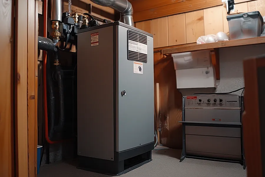 Large Metal Furnace in a Basement in o'fallon il